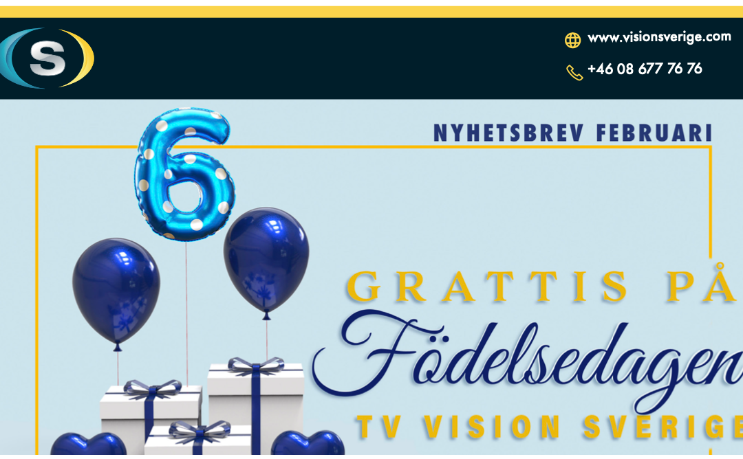 Tv Vision Sverige fyller 6 år!